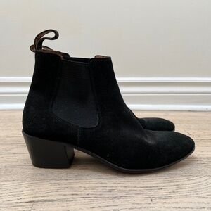 Fluevog Cairo Boots Black Suede W9